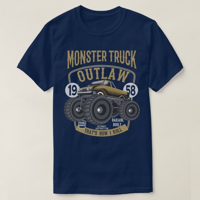 Camiseta Monster truck motorsport racing car car (Frente do Design)