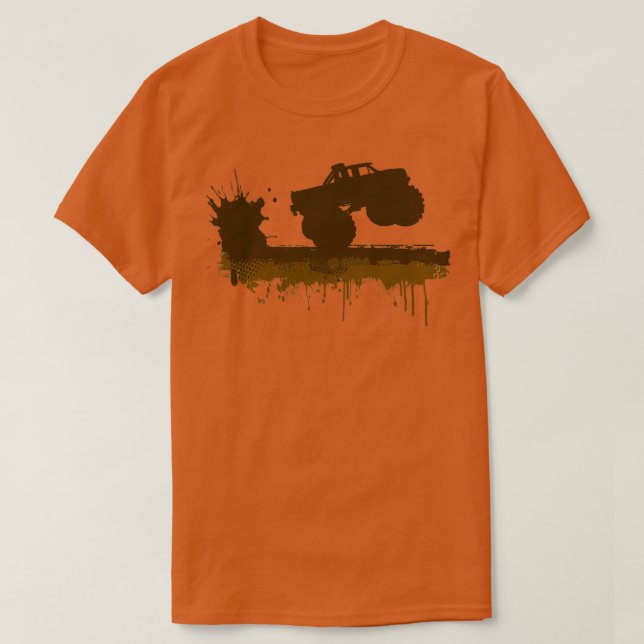 Camiseta Monster Truck Mud Splatter RC Radio Control Big Si (Frente do Design)