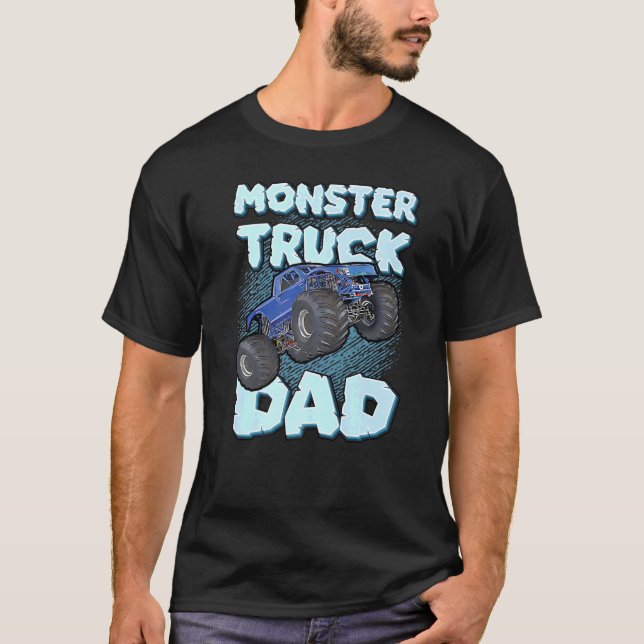 Camiseta Monster Truck Pai Para Pai De Pais Legal Monster (Frente)