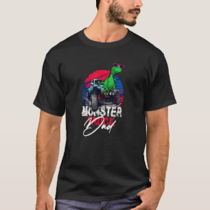 Camiseta Monster Truck Pai Us Sinalizador Cores Dinossauro