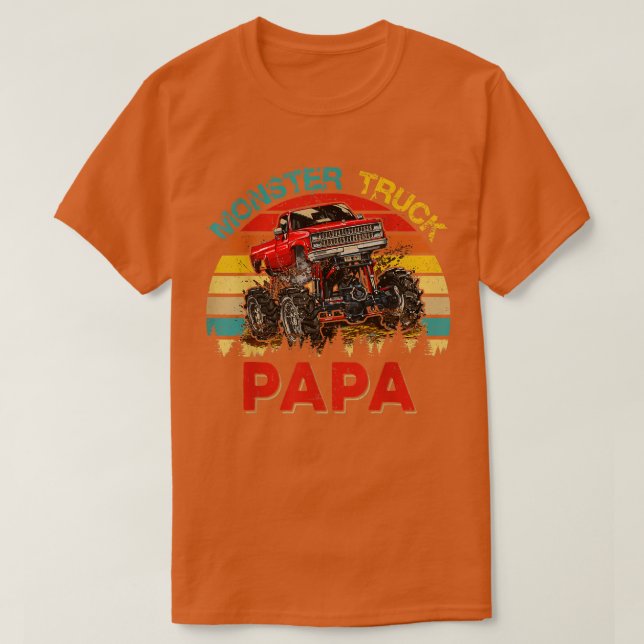 Camiseta Monster Truck Papa Driver Dia de os pais (Frente do Design)