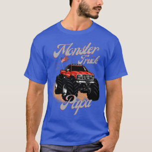 Camiseta Monster Truck Papa EUA Bandeira Americana