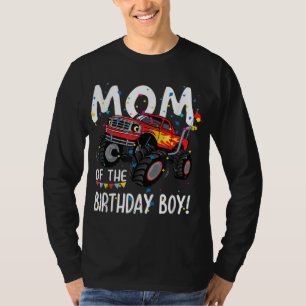 Camiseta Monster Truck Party Mãe do Aniversário Garoto Pres