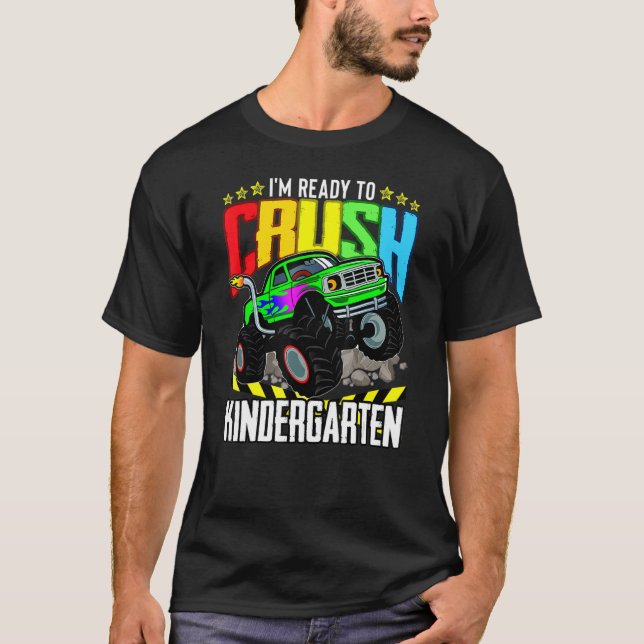 Camiseta Monster Truck Pronto Para Esmagar O Jardim De Infâ (Frente)