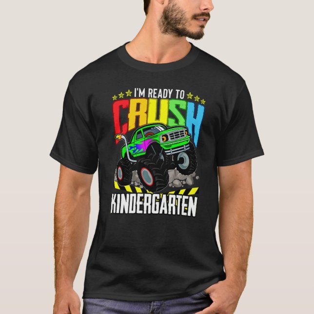 Camiseta Monster Truck Pronto Para Esmagar O Jardim De Infâ (Frente)