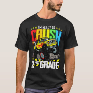 Camiseta Monster Truck Pronto Para Esmagar O Segundo Grau