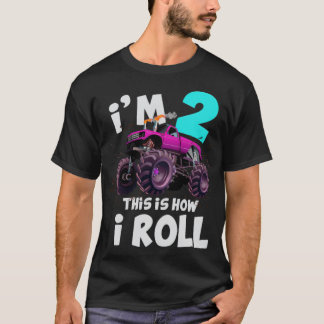 Camiseta Monster Truck segundo aniversário Arte de Aniversá