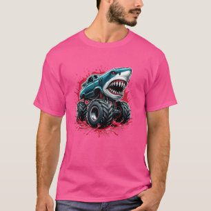 Camiseta Monster Truck Shark É O Meu Caminhão Monstro De Tu