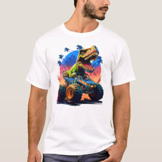 Camiseta Monster Truck & T-Rex Dinossaur