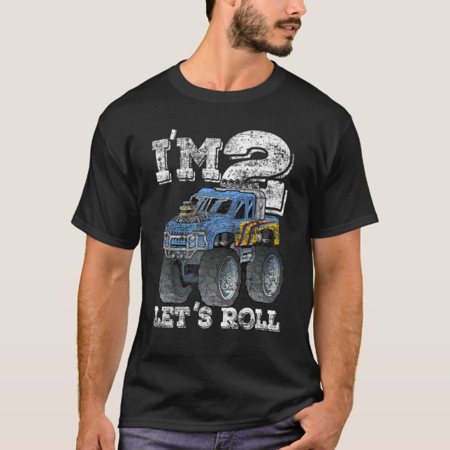 Camiseta Monster Truck Tee I M 2 VAMOS ROLL segundo anivers (Frente)