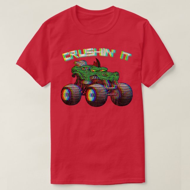 Camiseta Monster Truck Vintage Retro 267 (Frente do Design)