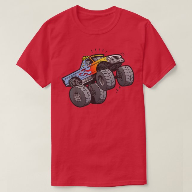 Camiseta MONSTER TRUCK Wheelie Mono  (Frente do Design)