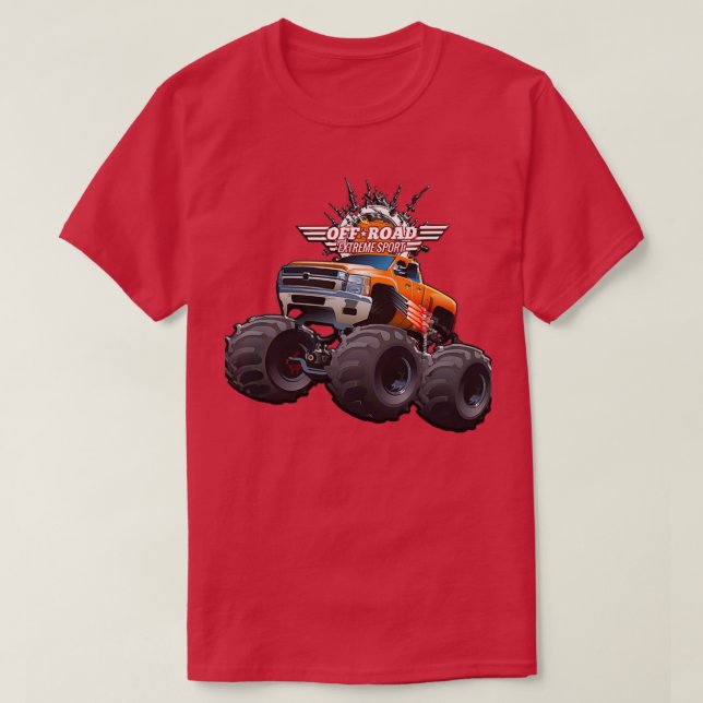 Camiseta Monster Trucks 4x4 Fora da Lama Rodoviária (Frente do Design)