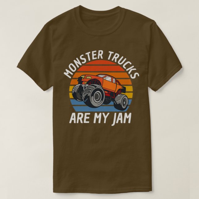 Camiseta Monster Trucks Are My Jam Big Wheels 3 (Frente do Design)
