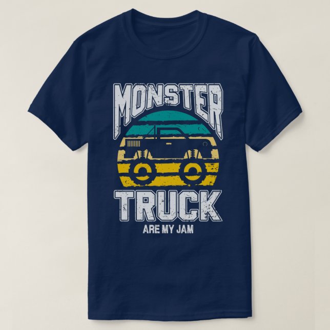 Camiseta monster trucks are my jam toddler monster jam mons (Frente do Design)