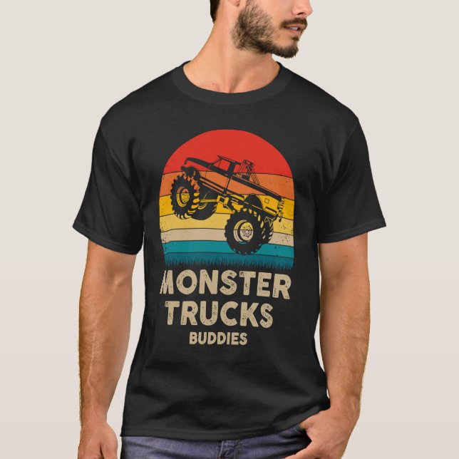 Camiseta Monster Trucks Buddies  Monster Trucks Are My Jam  (Frente)