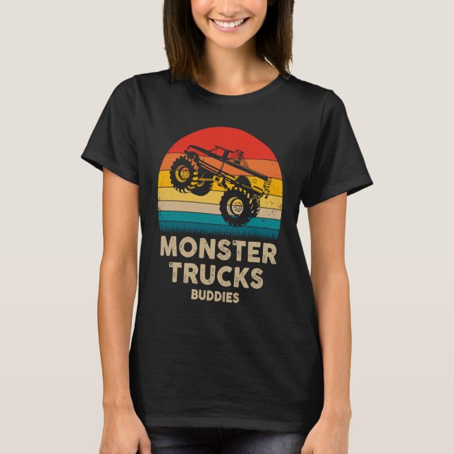 Camiseta Monster Trucks Buddies  Monster Trucks Are My Jam  (Frente)