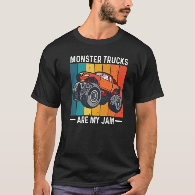 Camiseta Monster Trucks É Meu Motorista De Caminhão De Jam  (Frente)