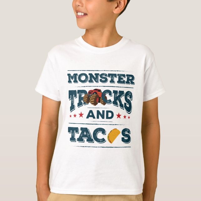 Camiseta Monster Trucks e Tacos (Frente)