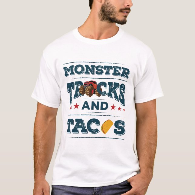 Camiseta Monster Trucks e Tacos (Frente)