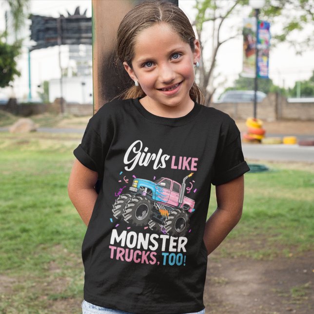 Camiseta Monster trucks girls like monster trucks (Criador carregado)