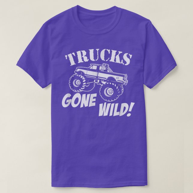 Camiseta Monster Trucks Gone Wild 4x4 Off Road  (Frente do Design)