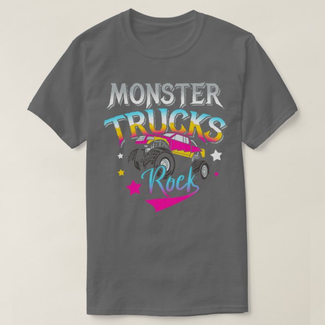 Camiseta Monster Trucks Rock Monstercaminhão Carro Gasolina (Frente do Design)
