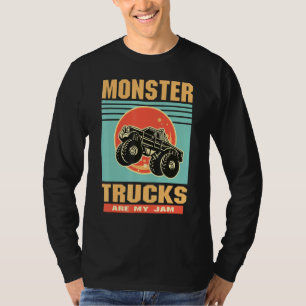 Camiseta Monster Trucks São Meu Design de Jam Vintage