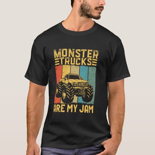 Camiseta Monster Trucks São Os Meus Monstros De Caminhões. (Frente)