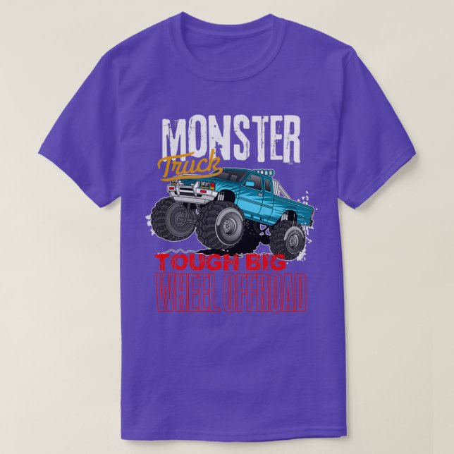 Camiseta Monster Trucks Tough Big Wheel Offroad 4x4 (Frente do Design)