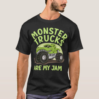 Camiseta Monsterrucks Are My Jam Birthday Boy funny