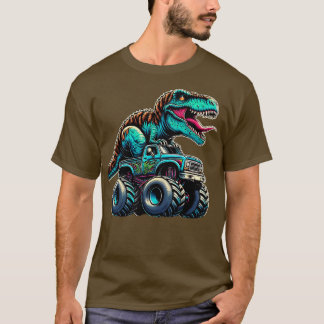 Camiseta MonsterTruck Engraçado Design de Anomia T Rex Love