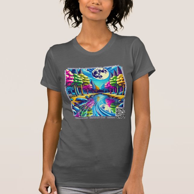 Camiseta Monstream Creek Pop-Art Nature Design-T-Shirt (Frente)