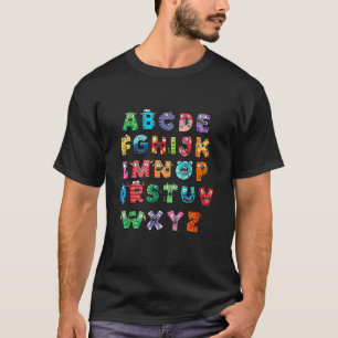 Camiseta Monstro ABC Cute Alphabet Halloween Professor Cost