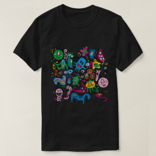 Camiseta Monstro Abstrato Colorido