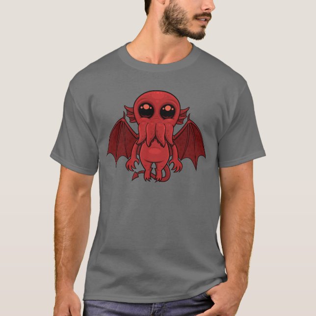 Camiseta Monstro Adorável do Mar Vermelho Cthulhu (Frente)