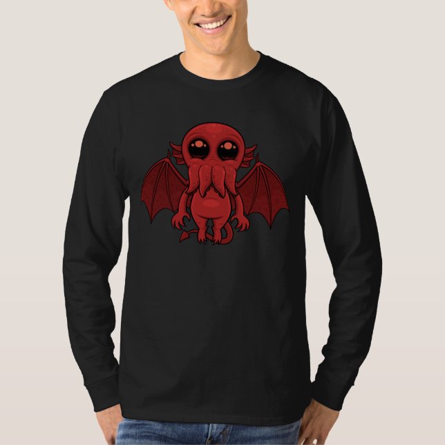 Camiseta Monstro Adorável do Mar Vermelho Cthulhu (Frente)