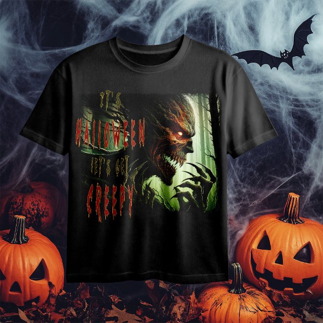 Camiseta Monstro assustador de madeira de horror, demônio o (Criador carregado)