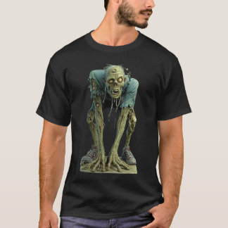 Camiseta Monstro Assustador de Zumbi Sinistro de Halloween 