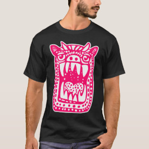 Camiseta Monstro Assustador - Neon Vermelho
