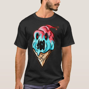 Camiseta Monstro assustador Zombie Demon Soft Sorvete Cone