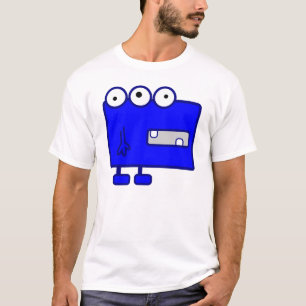 Camiseta Monstro azul bonito dos desenhos animados