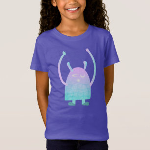 Camiseta Monstro Azul Pequeno e Fofo