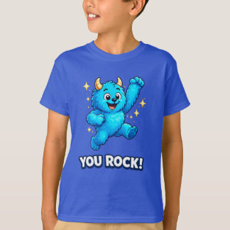 Camiseta Monstro Azul Saltitante Você Balança Superastro