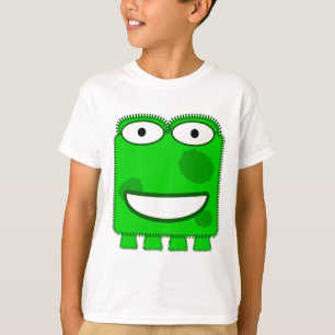 Camiseta Monstro bonito dos desenhos animados do verde