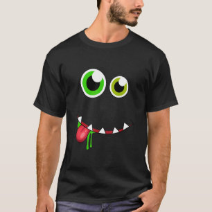 Camiseta Monstro Bonito Enfrenta Olhos Verdes Assustadores