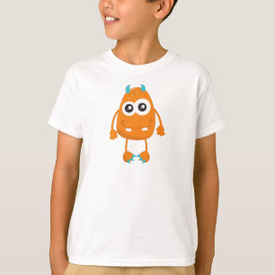 Camiseta Monstro Bonito, Monstro Laranja, Monstro Engraçado