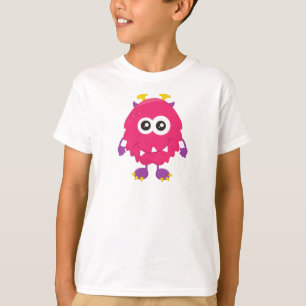 Camiseta Monstro Bonito, Monstro Rosa, Cornos, Monstro Engr