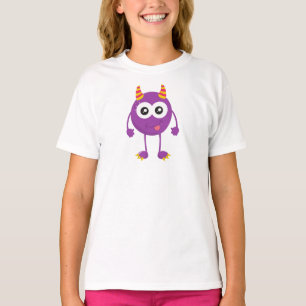 Camiseta Monstro Bonito, Monstro Roxo, Monstro Engraçado, C