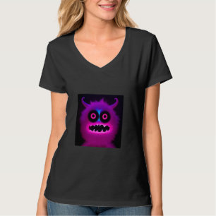 Camiseta Monstro Brilhante Fluffy, Criatura Fúria Cuta, Ado